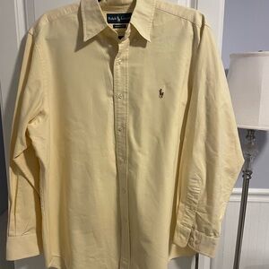 Polo Ralph Lauren Classic Fit Yellow Button Down Shirt Men's 16 32/33